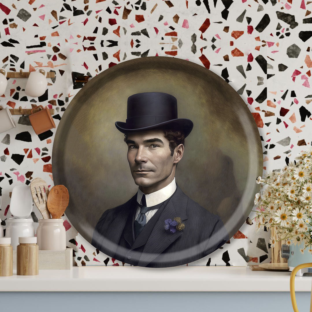 Plateau Bois - British Portrait HUMPHREY - 38 cm