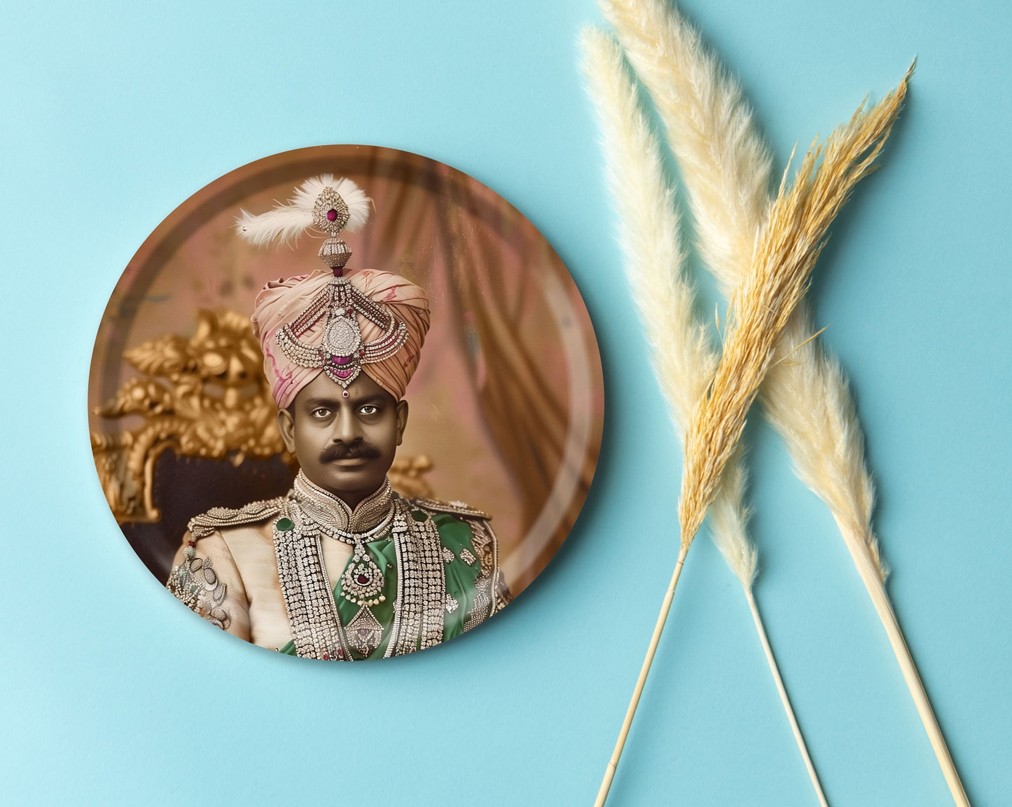 Wooden Tray - Maharaja - Chatrapati - 38 cm