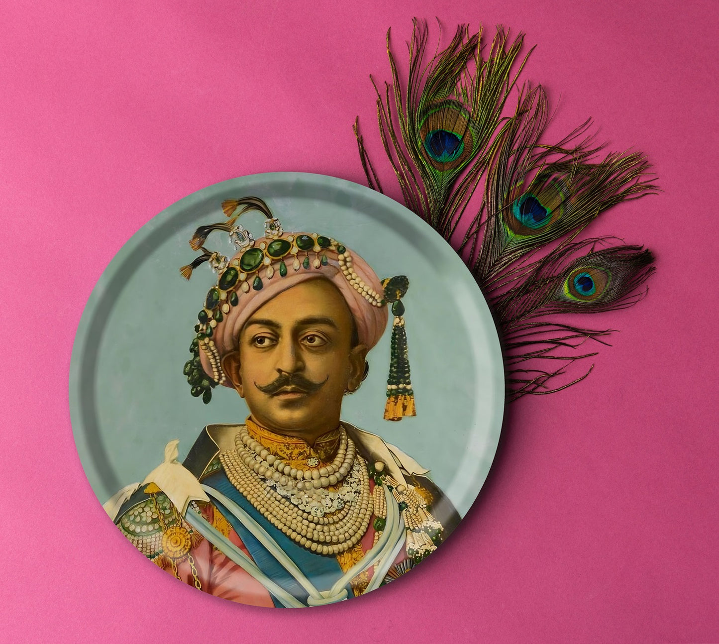 Wooden Tray - Maharaja - King of Kings - 38 cm