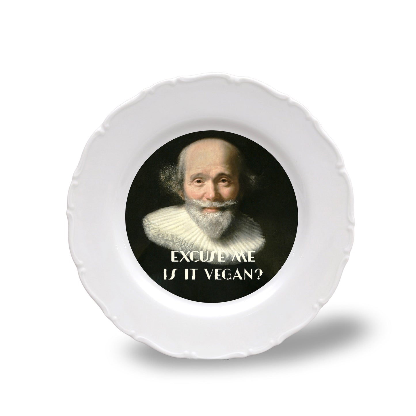 Assiette Porcelaine 21 cm - Excuse me is it vegan ?