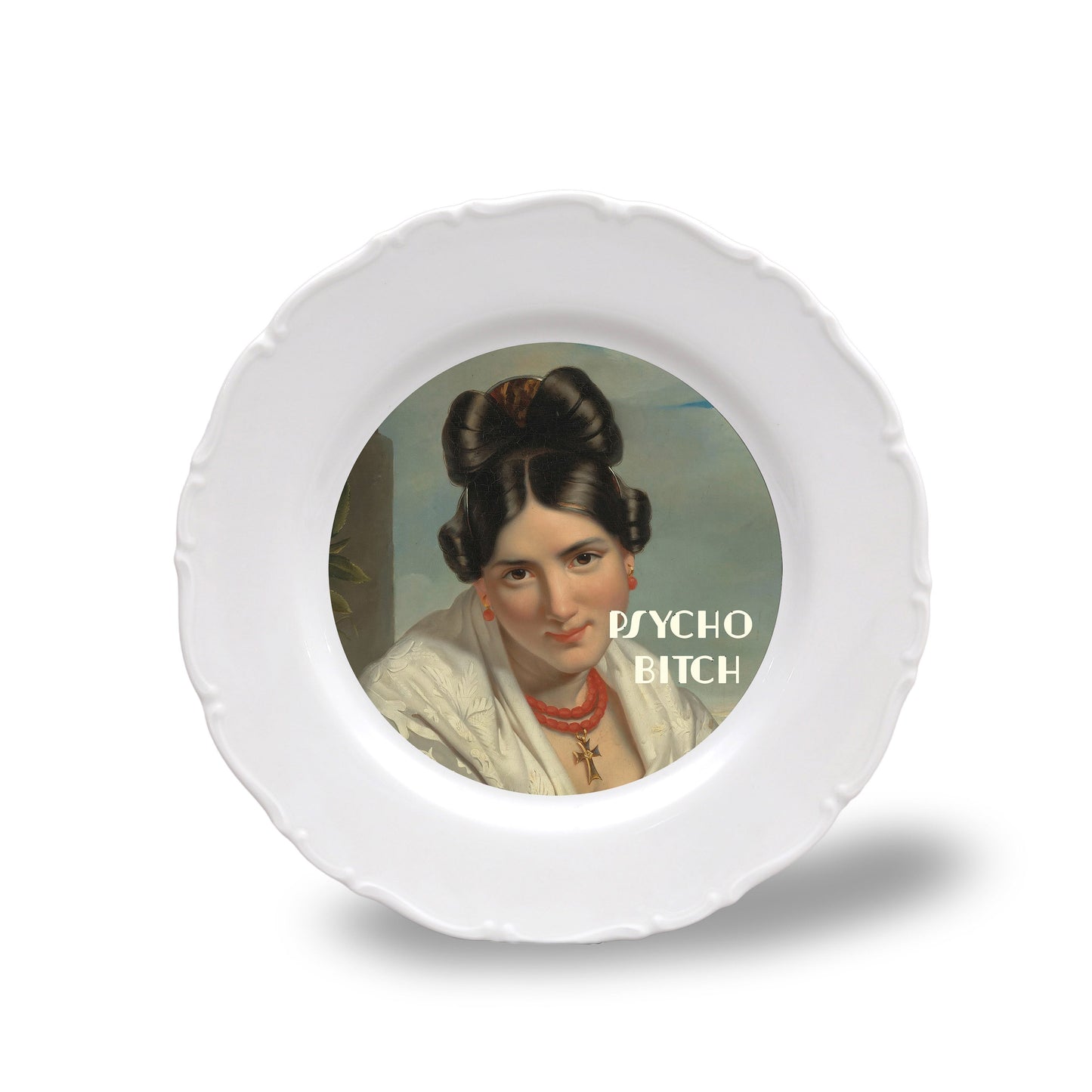 Assiette Porcelaine 21 cm - Psycho Bitch