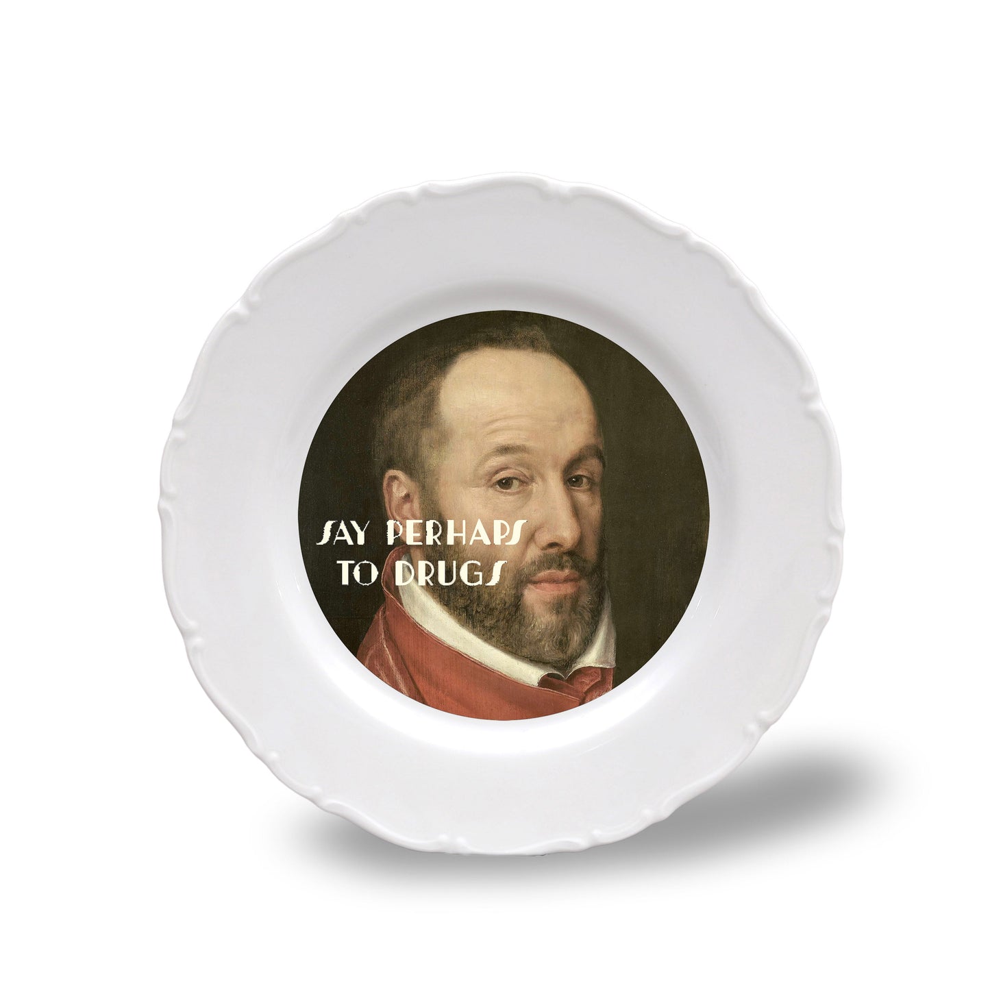 Assiette Porcelaine 21 cm - Say perhaps to drugs