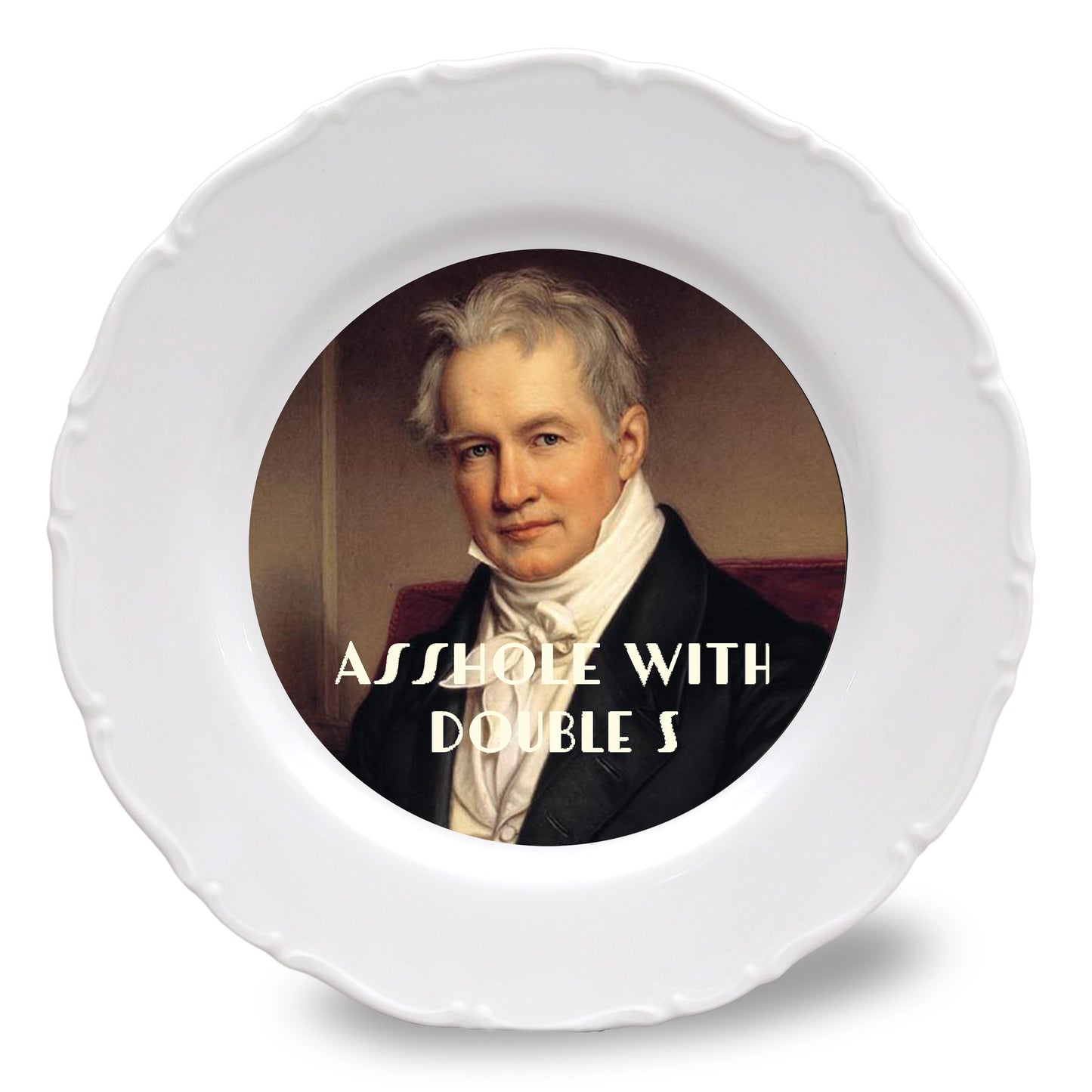 Assiette Porcelaine 30 cm - Asshole with double S