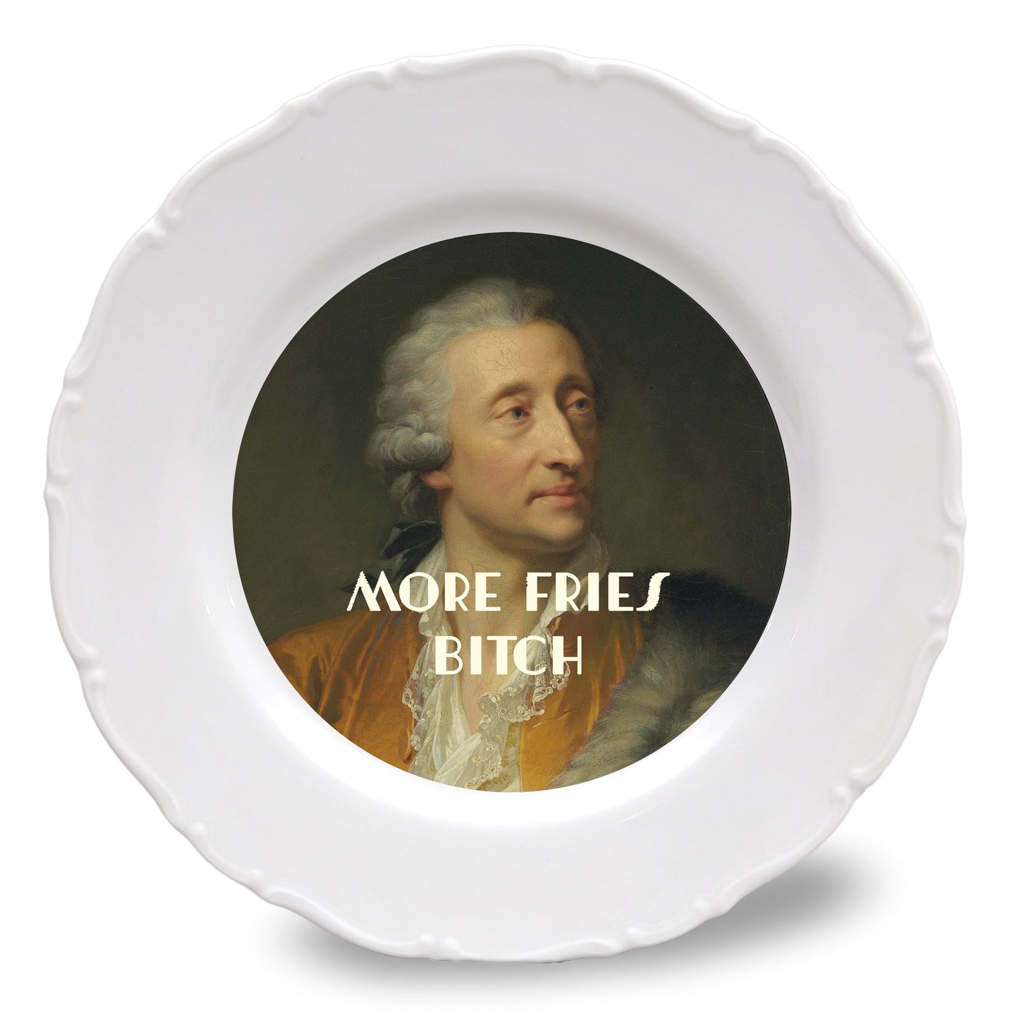 Assiette Porcelaine 30 cm - More fries bitch