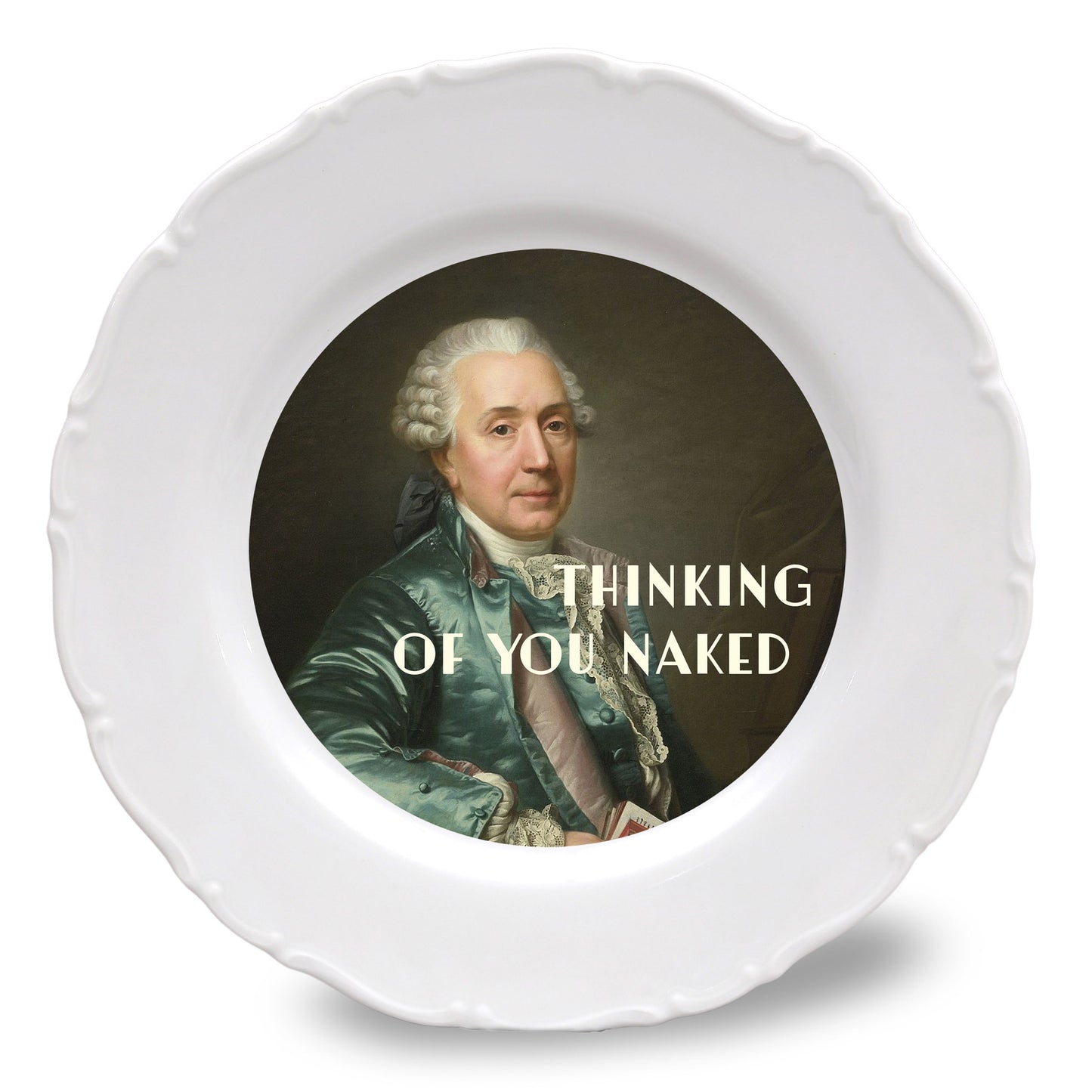 Assiette Porcelaine 30 cm - Thinking of you naked