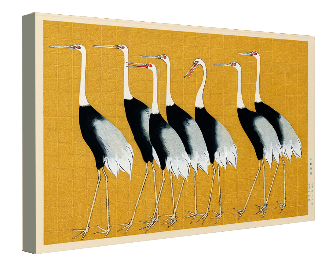 Expositions - Ogata Korin Flock of Cranes detail