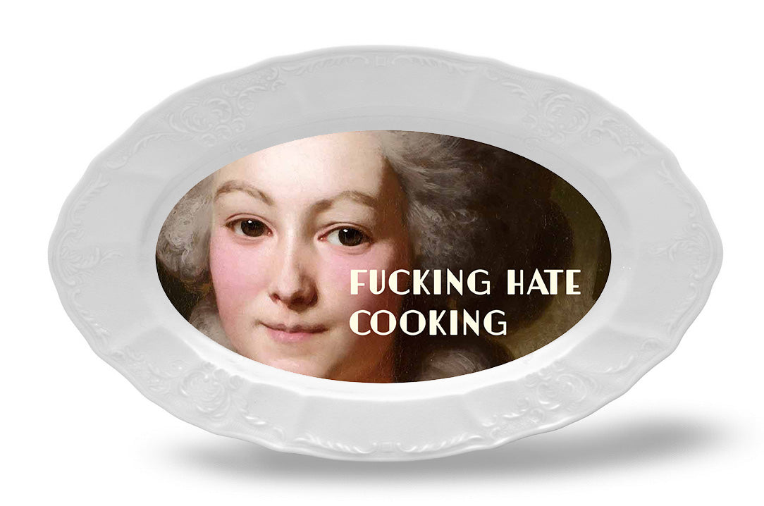 Plat Porcelaine 34 cm - Fucking hate cooking