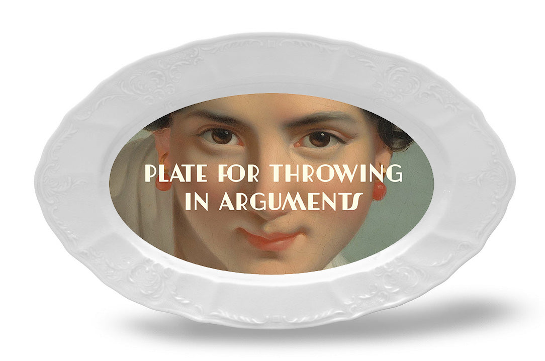 Plat Porcelaine 34 cm - Plate for throwing in arguments
