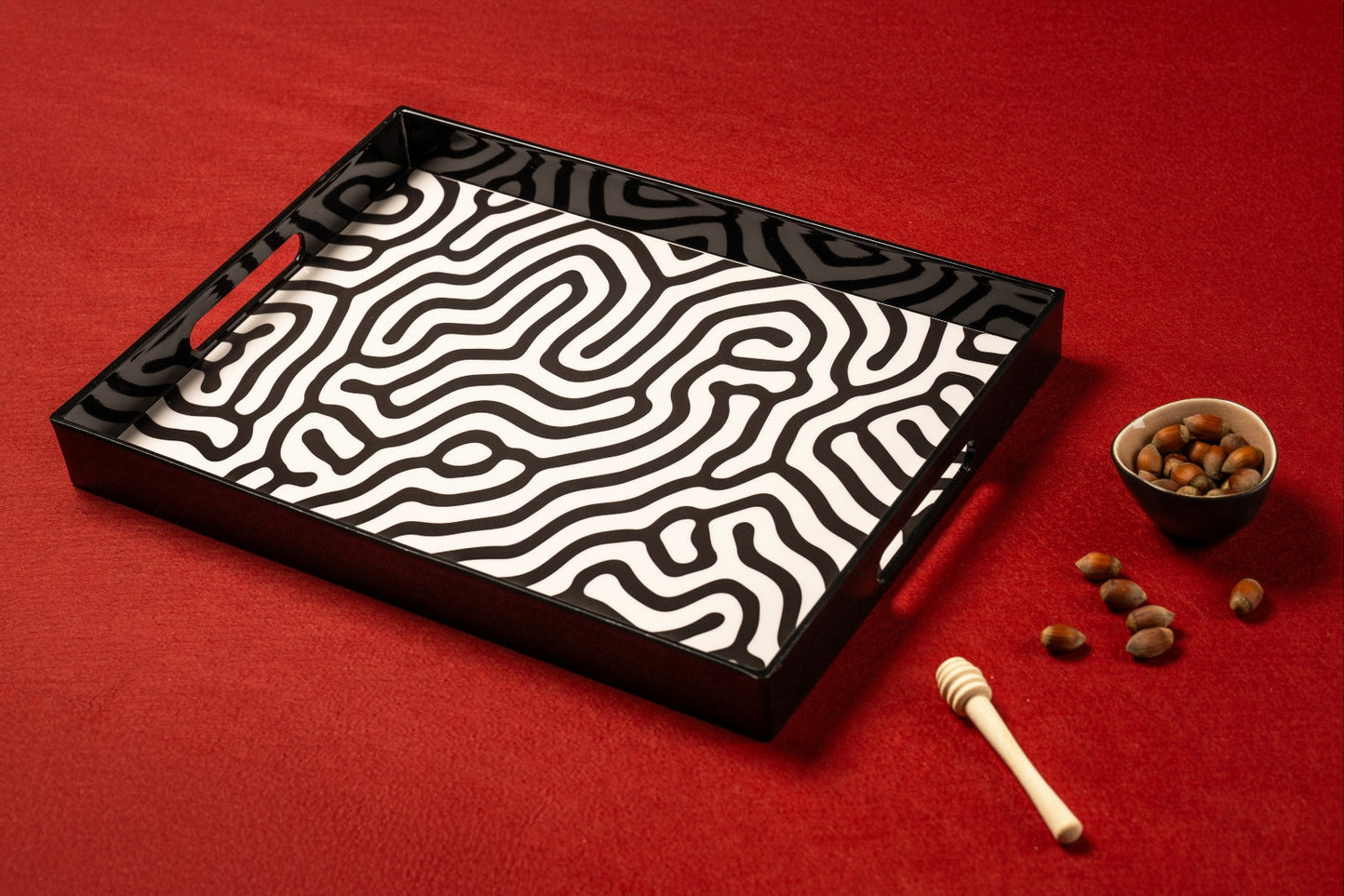 Plateau laqué - Bauhaus - 39 x 29 cm