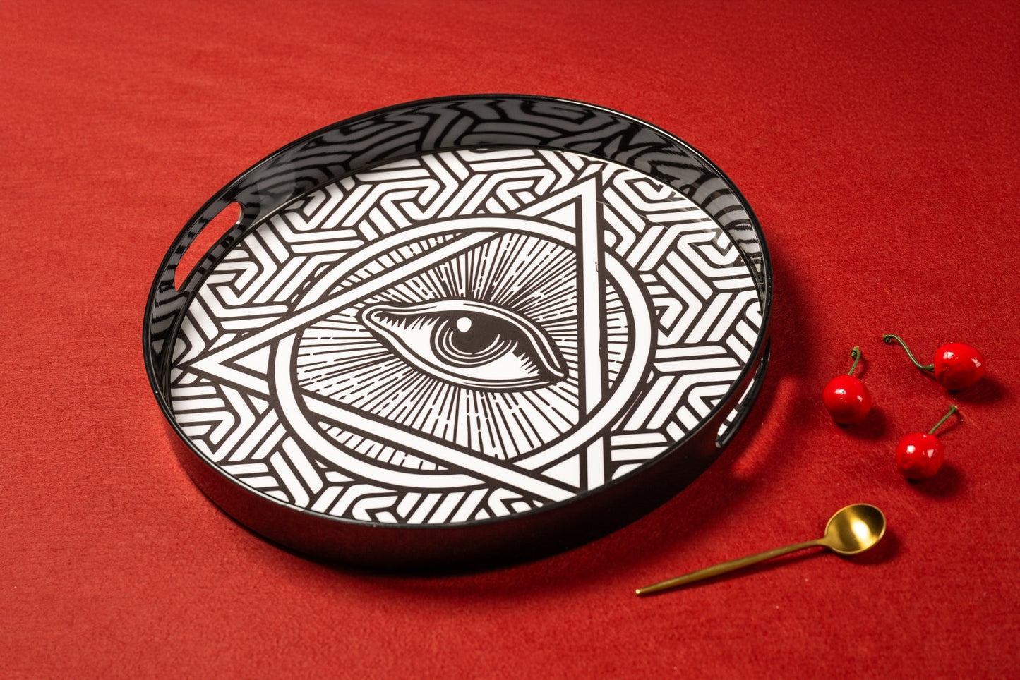 Plateau laqué - Mystic Eye - 35 cm