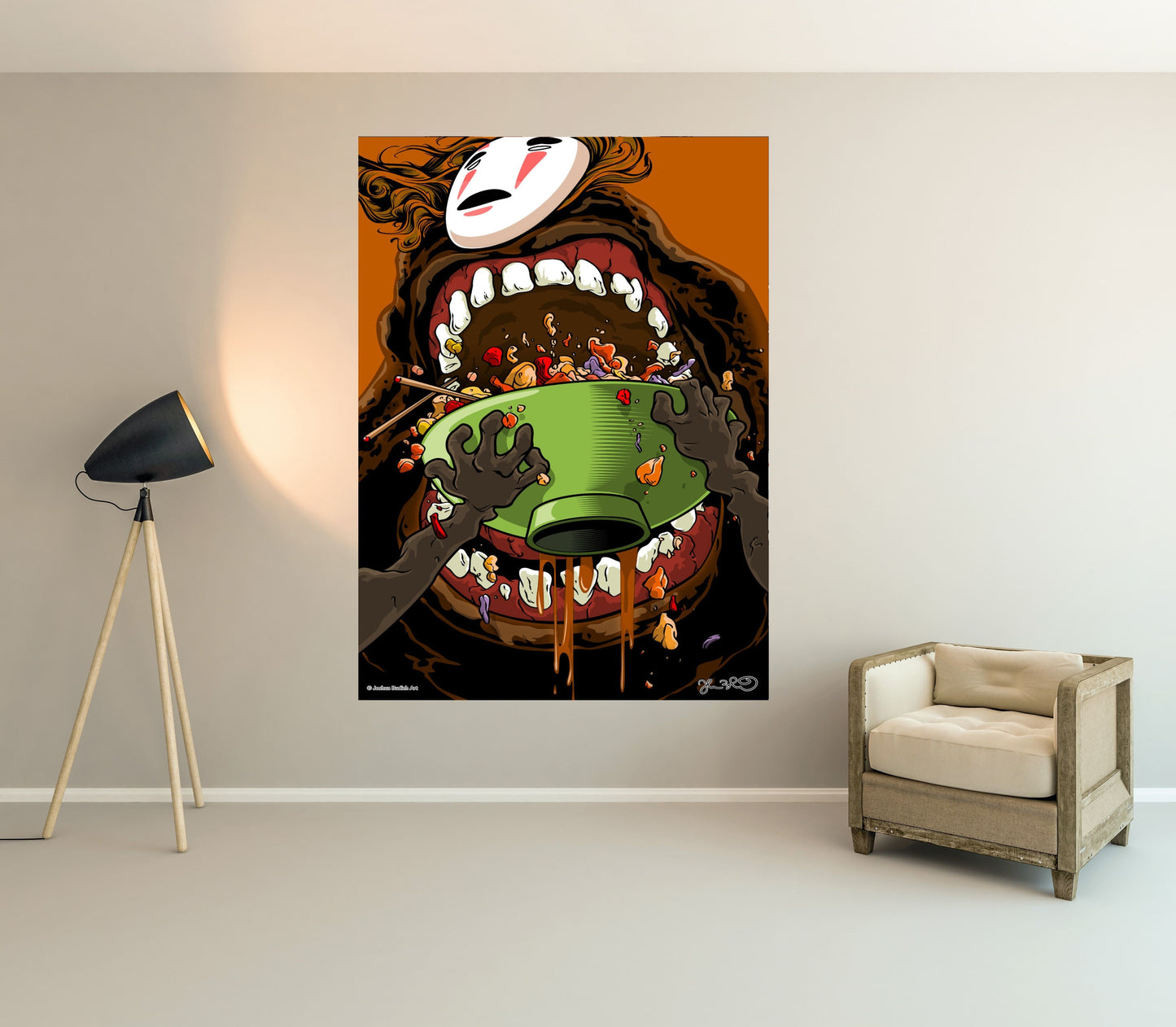 No Face-joshua-budich, print-BLUE SHAKER