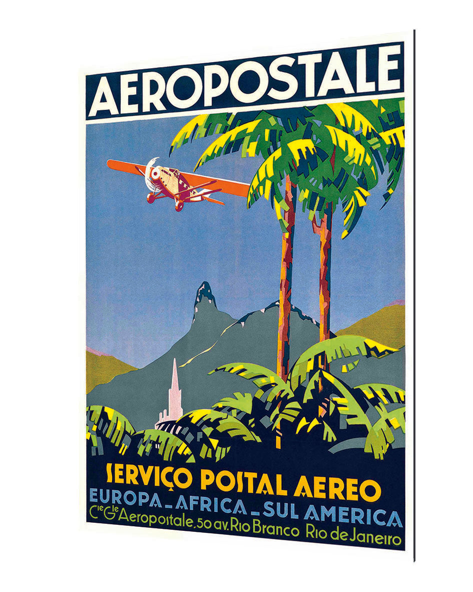 Aeropostale-airlines, print-Alu Dibond 3mm-40 x 60 cm-BLUE SHAKER
