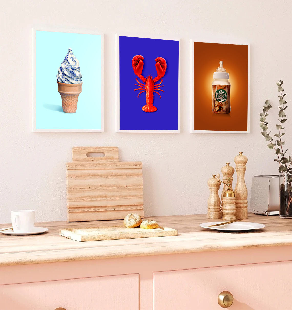 Lobster Fight-artem-pozdniakov, print-BLUE SHAKER