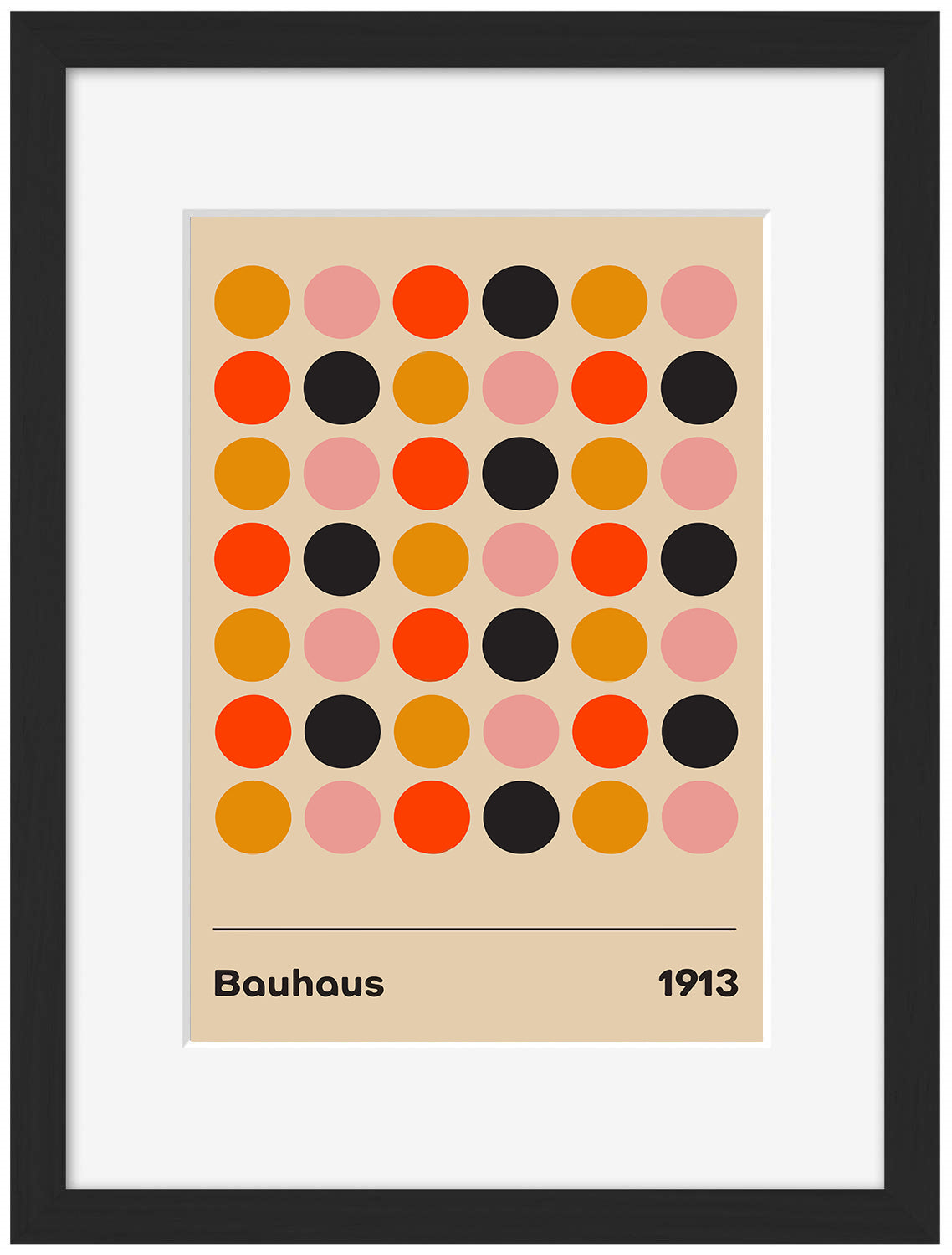 Dots 1913-bauhaus, print-Framed Print-30 x 40 cm-BLUE SHAKER