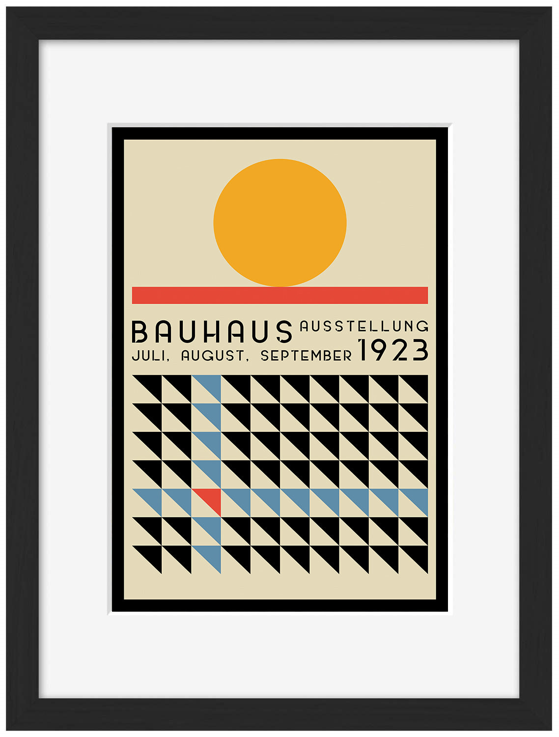 Sunset 1923-bauhaus, print-Framed Print-30 x 40 cm-BLUE SHAKER