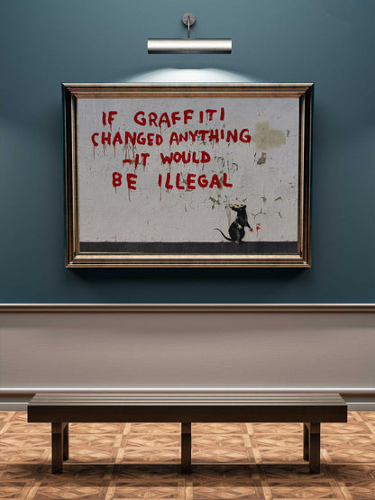 If Graffiti Changed Anything ? It Would be Illegal-banksy, print-BLUE SHAKER