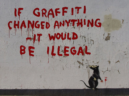 If Graffiti Changed Anything ? It Would be Illegal-banksy, print-Print-30 x 40 cm-BLUE SHAKER