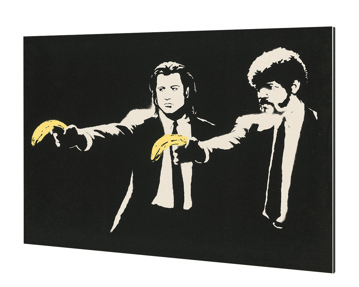 Pulp Fiction-banksy, print-Alu Dibond 3mm-40 x 60 cm-BLUE SHAKER