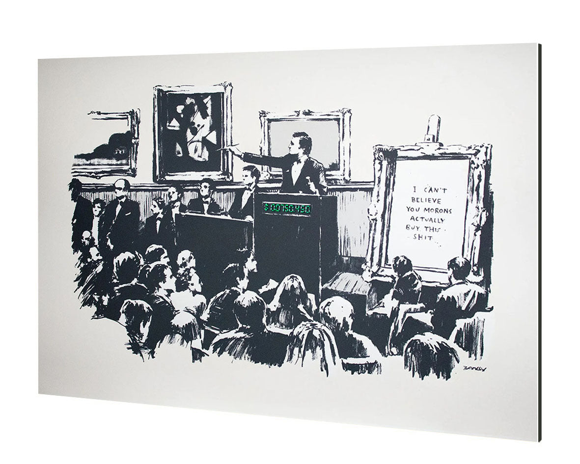 Shit Auction-banksy, print-Alu Dibond 3mm-40 x 60 cm-BLUE SHAKER