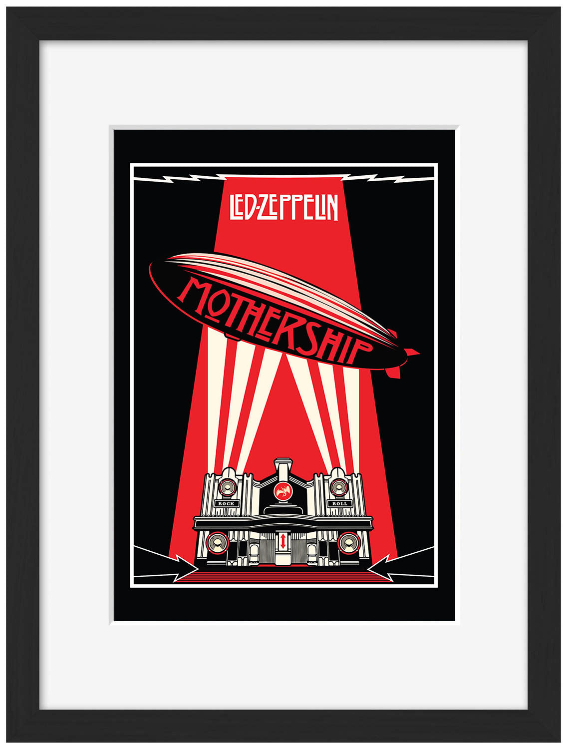 Led Zeppelin Mothership-concerts, print-Framed Print-30 x 40 cm-BLUE SHAKER