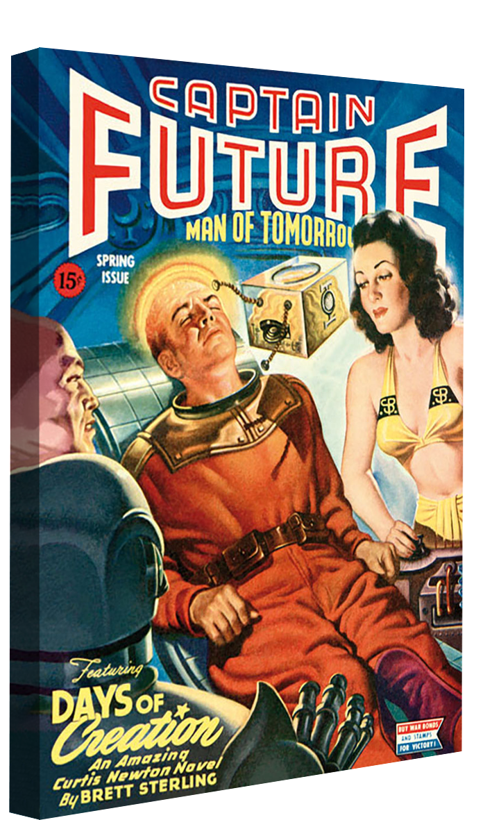 Captain Future - Man of Tomorrow-comics, print-Canvas Print - 20 mm Frame-50 x 75 cm-BLUE SHAKER