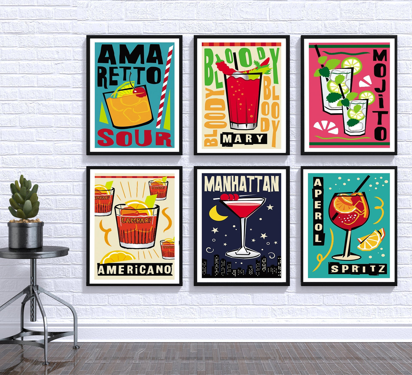 Mojito-cocktails, print-BLUE SHAKER