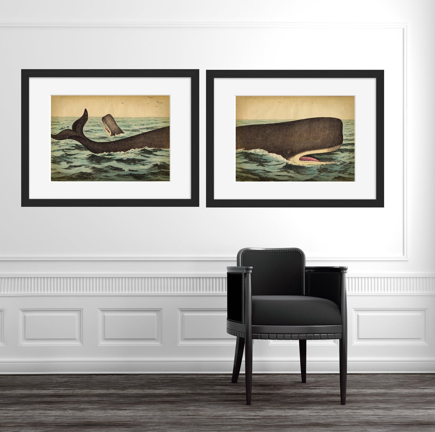 Whale Head-fish, print-BLUE SHAKER