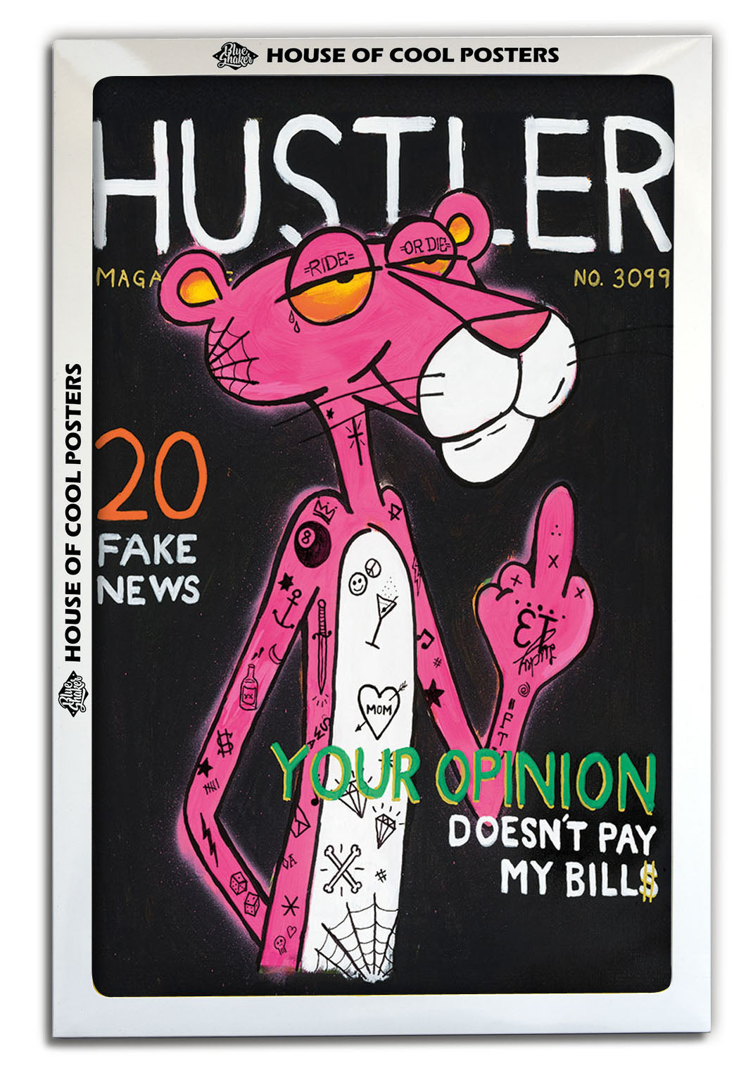 The Hustler-mikael-lindgren, print-BLUE SHAKER