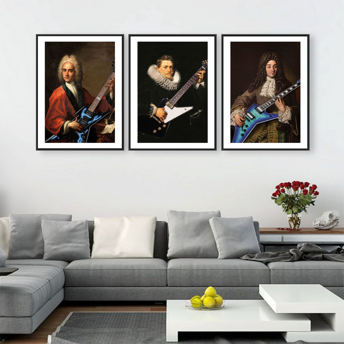 Guitare 3-historical, print-BLUE SHAKER