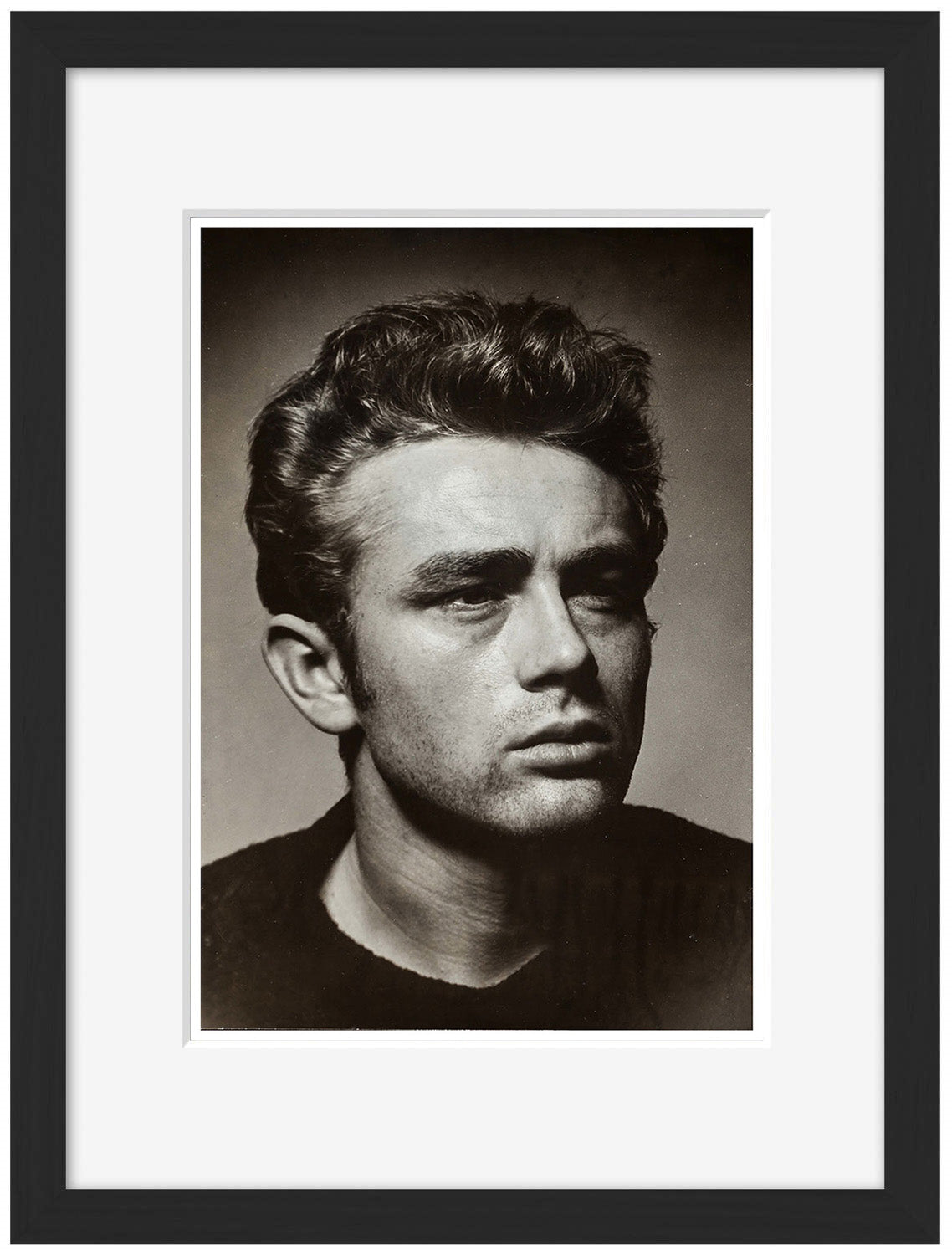 James Dean Portrait-bw-portrait, print-Framed Print-30 x 40 cm-BLUE SHAKER