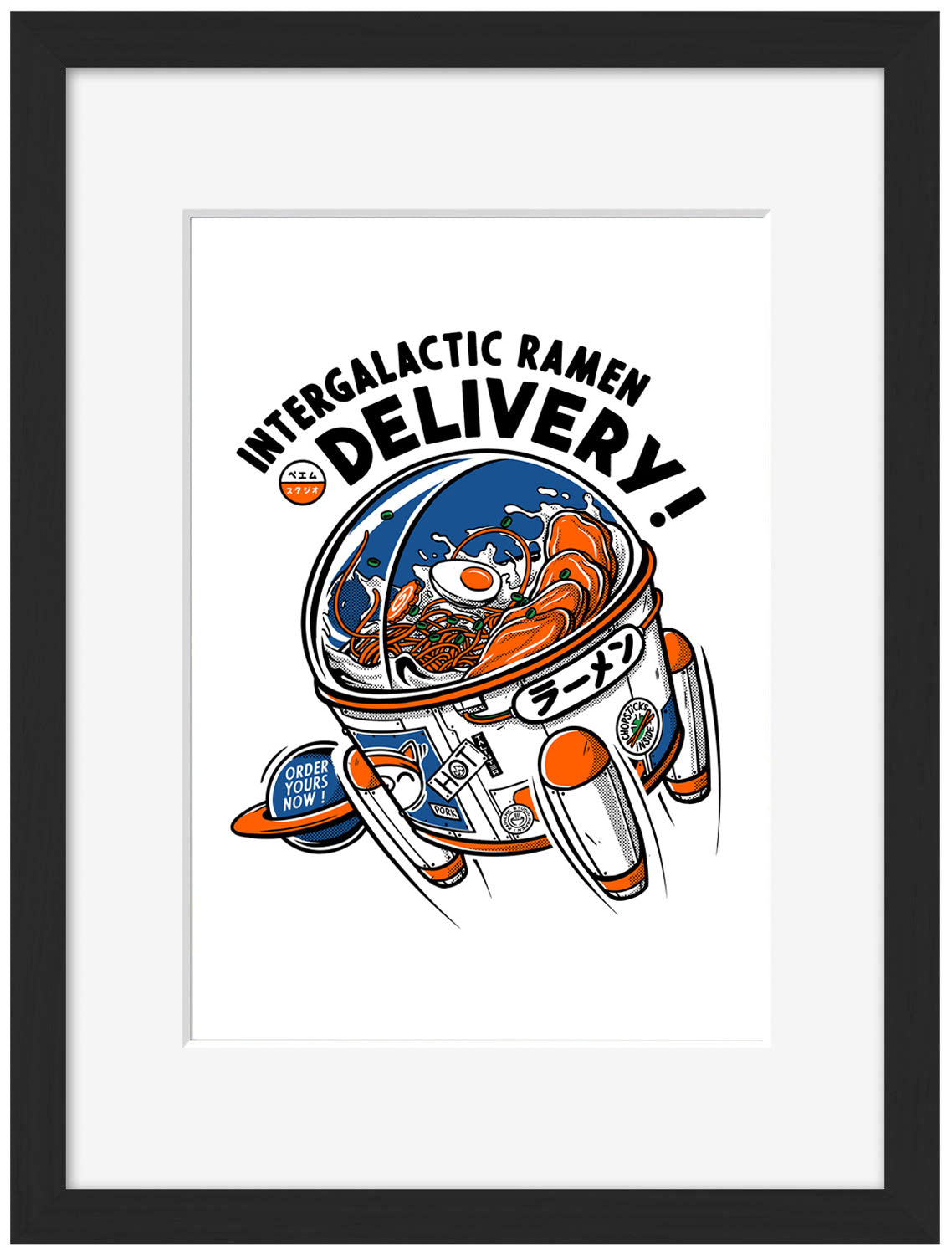 Intergalactic Delivery-paiheme-studio, print-Framed Print-30 x 40 cm-BLUE SHAKER
