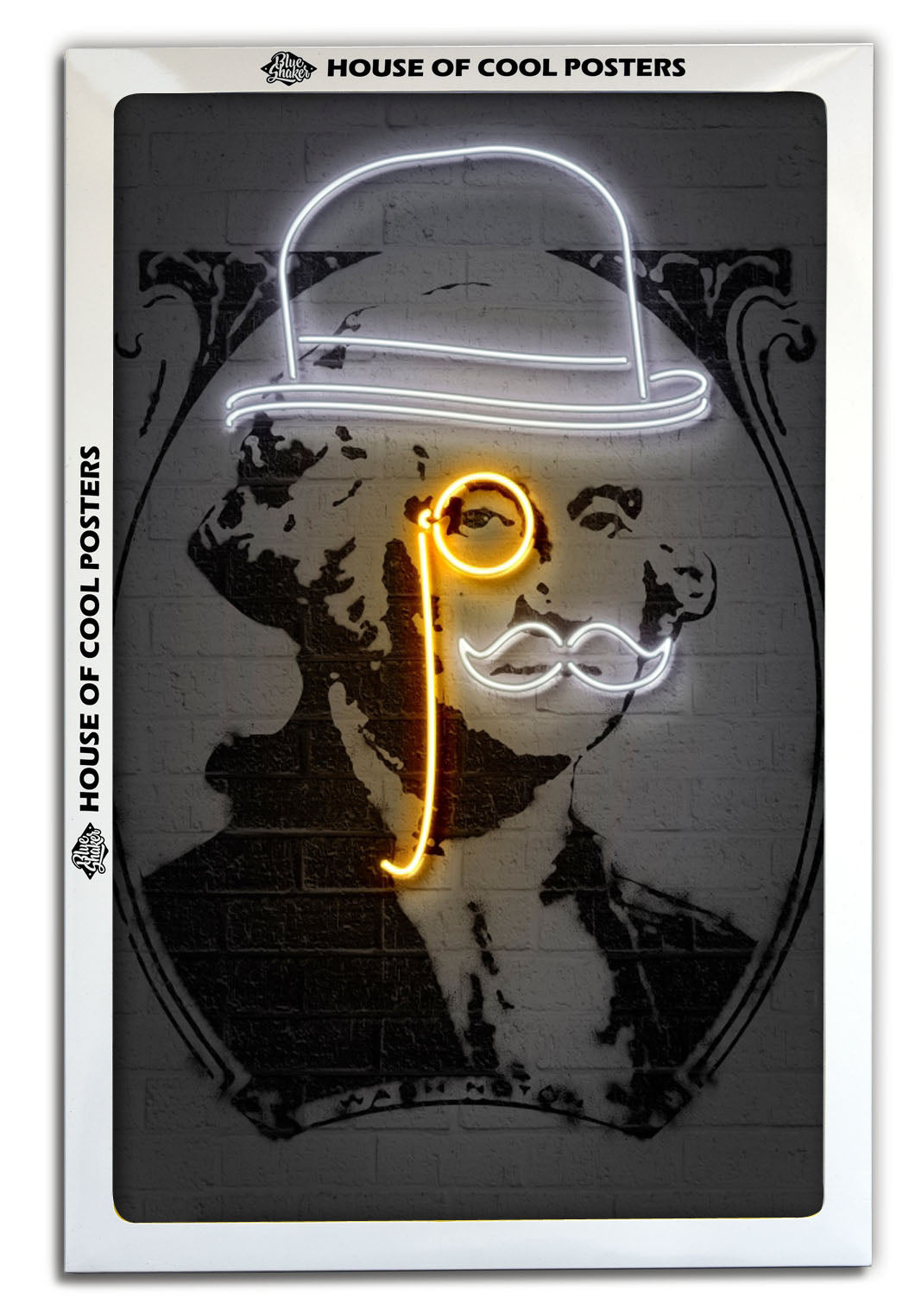 Washington-neon-art, print-BLUE SHAKER