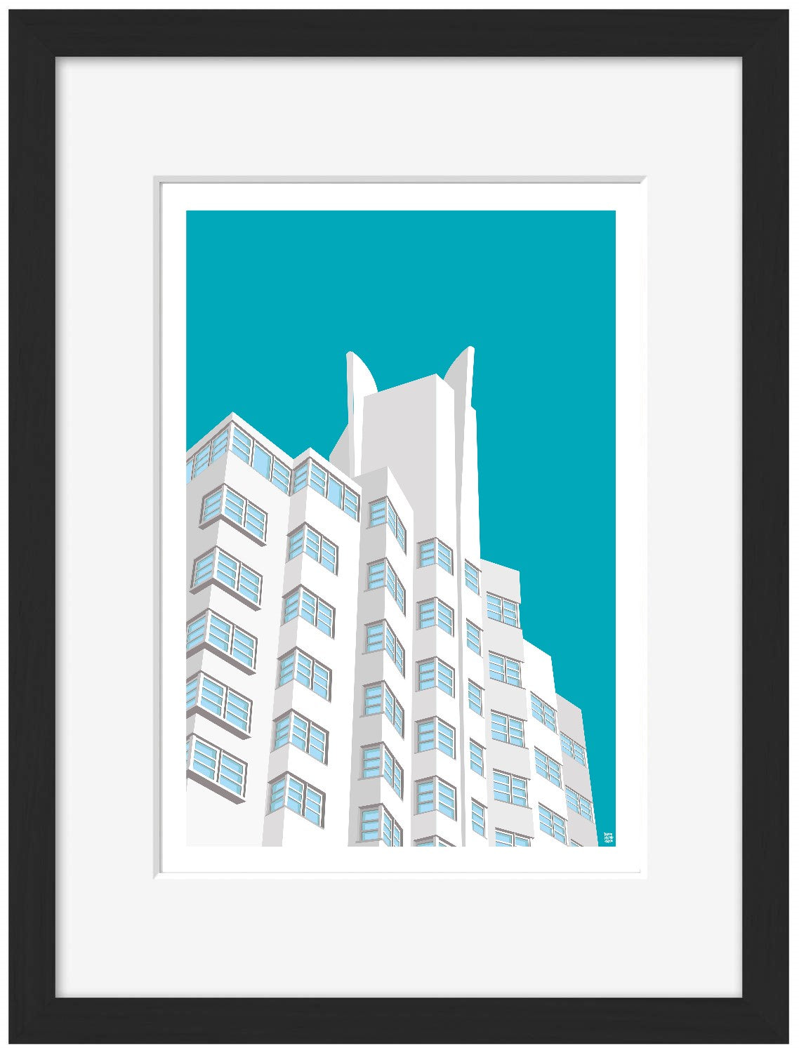 Miami Delano-print, remko-heemskerk-Framed Print-30 x 40 cm-BLUE SHAKER