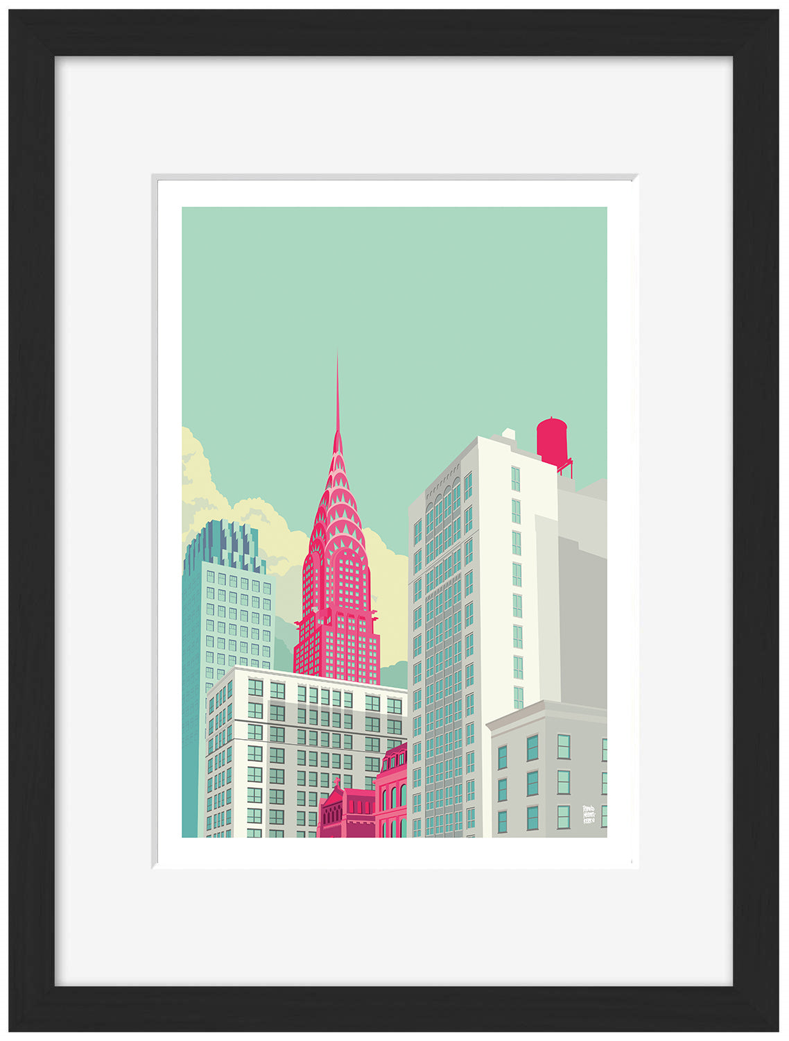 NYC Park Avenue (Portrait)-print, remko-heemskerk-Framed Print-30 x 40 cm-BLUE SHAKER