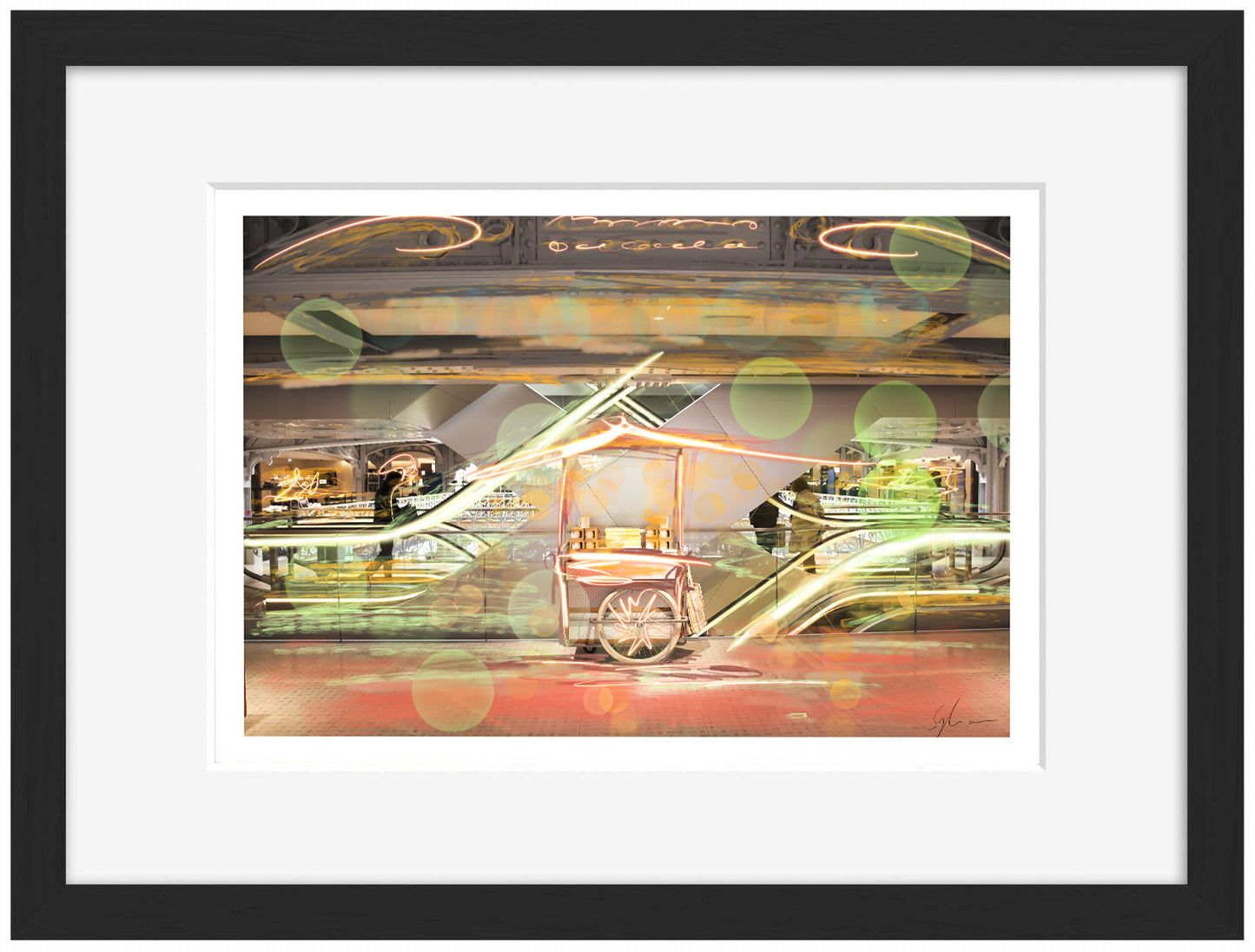 Born to be beautiful Samaritaine Paris-print, sophia-rein-Framed Print-30 x 40 cm-BLUE SHAKER