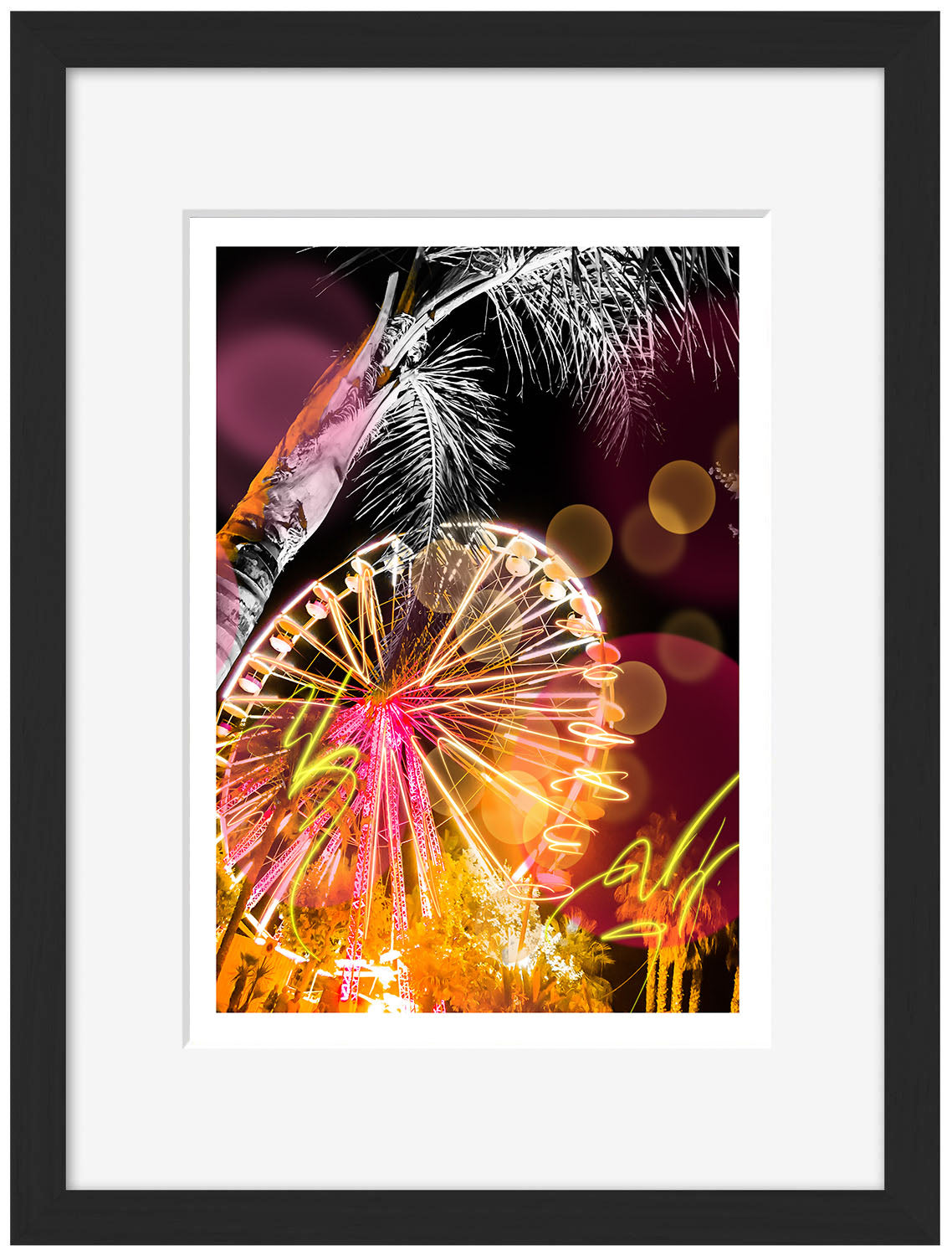 Night Lights-print, sophia-rein-Framed Print-30 x 40 cm-BLUE SHAKER