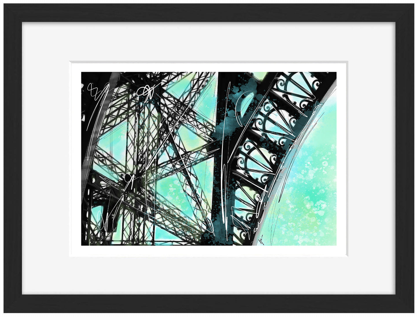 Tour-print, sophia-rein-Framed Print-30 x 40 cm-BLUE SHAKER