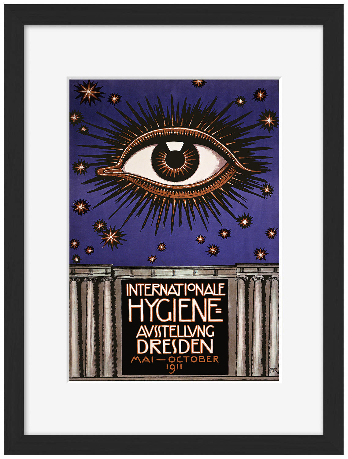 International Hygiene Exhibition-expositions, print-Framed Print-30 x 40 cm-BLUE SHAKER