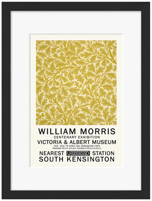 William Morris 2-expositions, print-Framed Print-30 x 40 cm-BLUE SHAKER