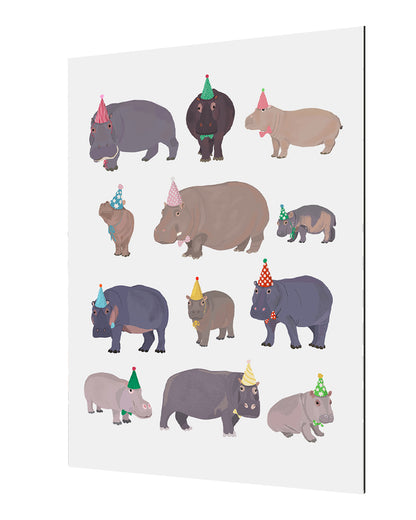 Hanna Melin -  Hippos With Party Hats