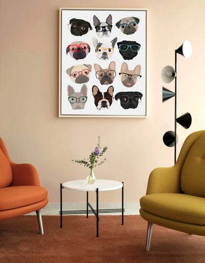 Hanna Melin -  Pugs And French Bulldogs In Glasses