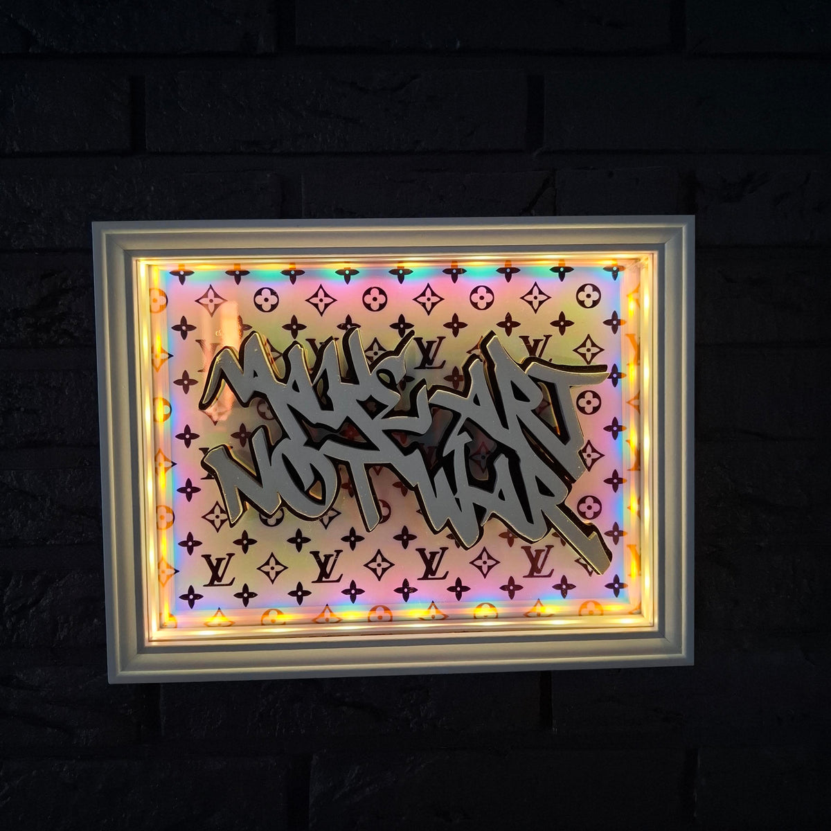 Make art not war - LED version