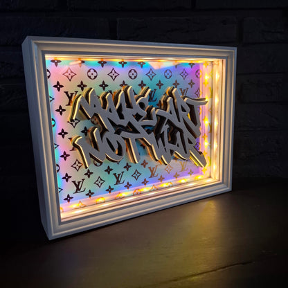 Make art not war - LED version