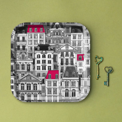 Plateau Carré - Archi Pink - 20x20 cm