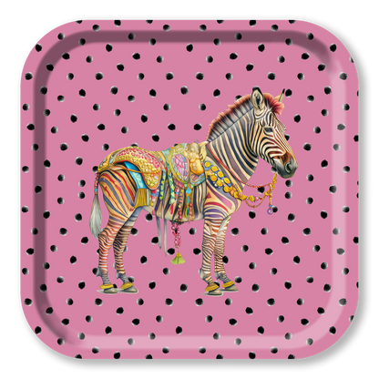 Plateau Carré - Circus Zebra Dots - 32x32 cm