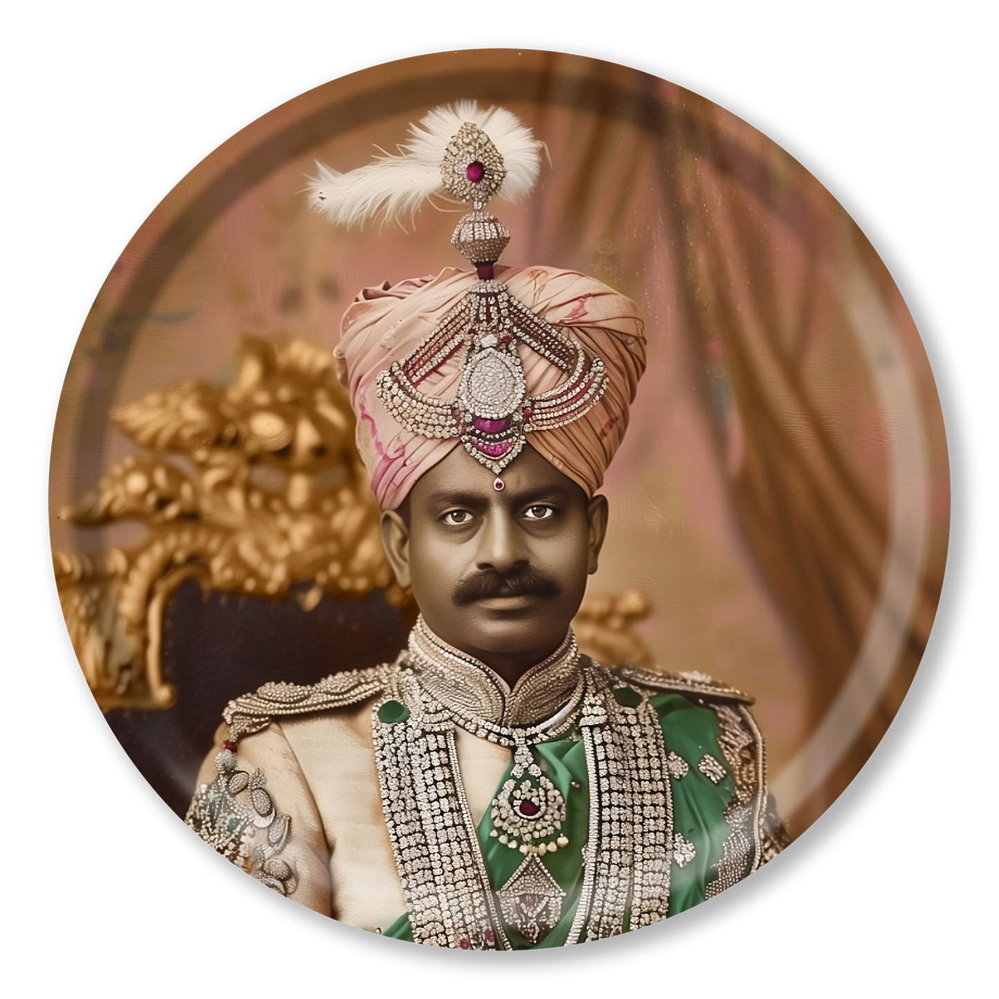 Plateau Rond - Maharaja - Chatrapati - 38 cm