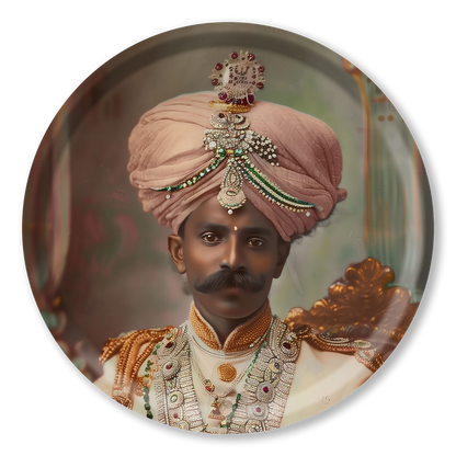 Plateau Rond - Maharaja - King of Baroda - 38 cm