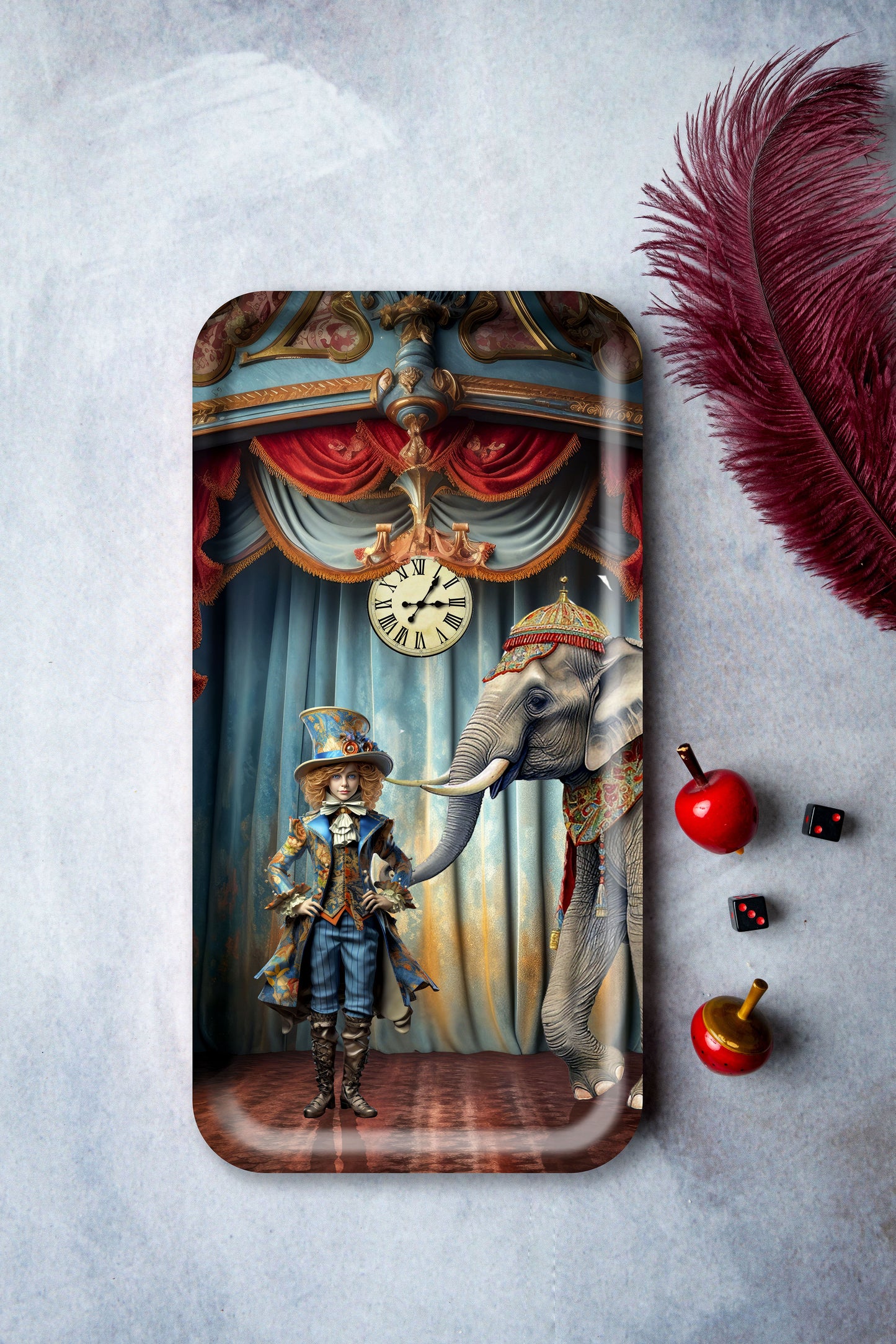 Wooden Tray - Alice Hatter - 43x22 cm