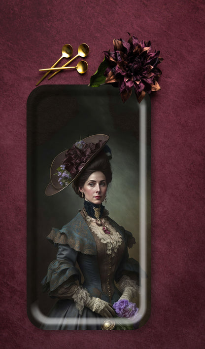 Wooden Tray - British portrait ADELAIDE - 43x22 cm