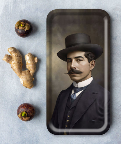 Wooden Tray - British portrait WINSTON - 43x22 cm